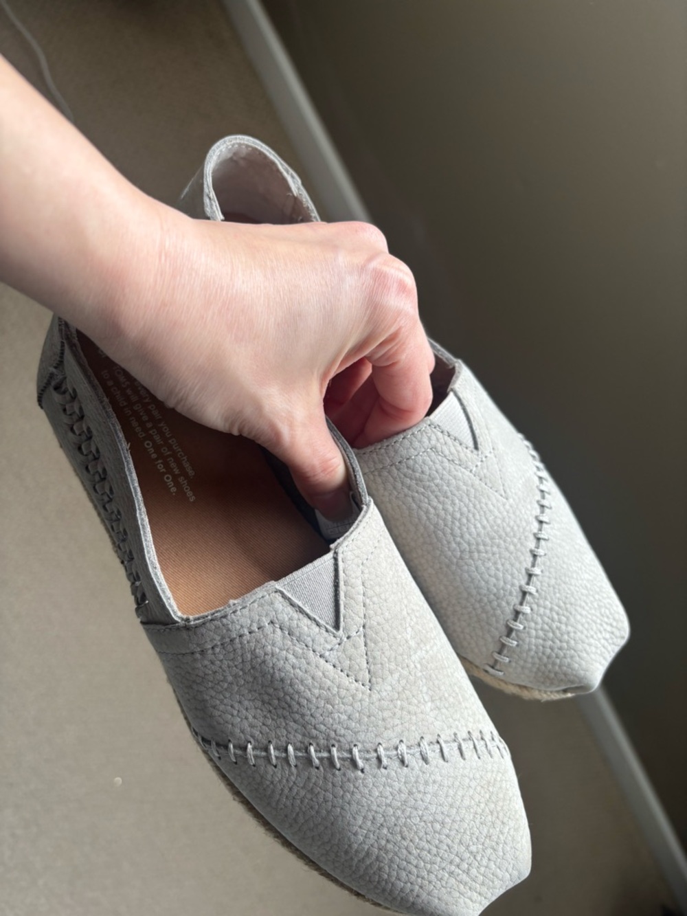 Toms Women's Slip-On Loafers in Light Gray